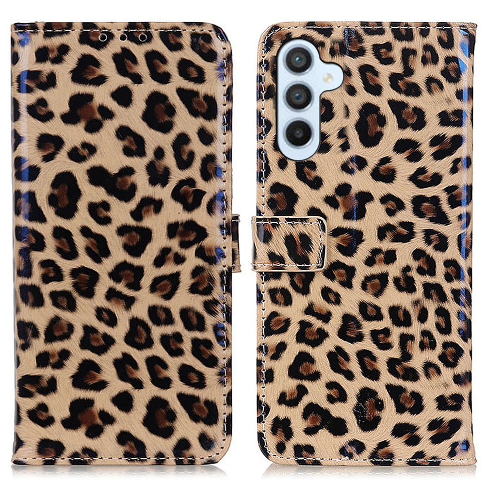 For Samsung Galaxy A05s 4G Case PU Leather Magnetic Stand Leopard Texture Wallet Phone Cover For Samsung Galaxy A05s 4G Case PU Leather Magnetic Stand Leopard Texture Wallet Phone Cover